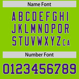 Custom Neon Green Purple Personalized Star Pattern Raglan Sleeves Authentic Football Jersey