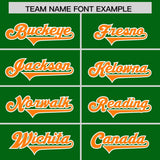 Custom Kelly Green Orange Personalized Star Pattern Raglan Sleeves Authentic Football Jersey
