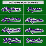 Custom Kelly Green Purple Personalized Star Pattern Raglan Sleeves Authentic Football Jersey