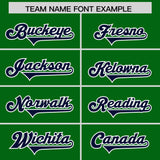 Custom Kelly Green Navy Personalized Star Pattern Raglan Sleeves Authentic Football Jersey