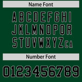 Custom Green Black Personalized Star Pattern Raglan Sleeves Authentic Football Jersey