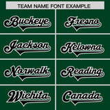 Custom Green Black Personalized Star Pattern Raglan Sleeves Authentic Football Jersey