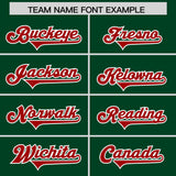 Custom Green Red Personalized Star Pattern Raglan Sleeves Authentic Football Jersey