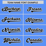 Custom Powder Blue Black Personalized Star Pattern Raglan Sleeves Authentic Football Jersey