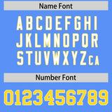 Custom Powder Blue Gold Personalized Star Pattern Raglan Sleeves Authentic Football Jersey