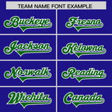 Custom Royal Kelly Green Personalized Star Pattern Raglan Sleeves Authentic Football Jersey