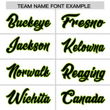 Custom White Neon Green Personalized Star Pattern Raglan Sleeves Authentic Football Jersey