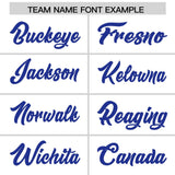 Custom White Royal Personalized Star Pattern Raglan Sleeves Authentic Football Jersey