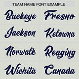 Custom Gray Navy Personalized Star Pattern Raglan Sleeves Authentic Football Jersey