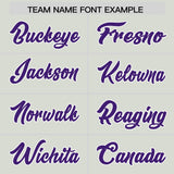 Custom Gray Purple Personalized Star Pattern Raglan Sleeves Authentic Football Jersey
