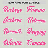 Custom Gray Pink Personalized Star Pattern Raglan Sleeves Authentic Football Jersey