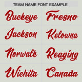Custom Gray Red Personalized Star Pattern Raglan Sleeves Authentic Football Jersey