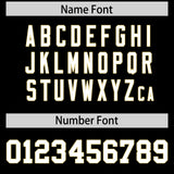 Custom Black Old Gold Personalized Star Pattern Raglan Sleeves Authentic Football Jersey