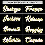 Custom Black Old Gold Personalized Star Pattern Raglan Sleeves Authentic Football Jersey