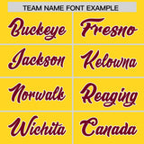 Custom Gold Cardinal Personalized Star Pattern Raglan Sleeves Authentic Football Jersey