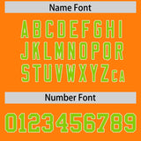 Custom Orange Neon Green Personalized Star Pattern Raglan Sleeves Authentic Football Jersey