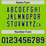 Custom Neon Green Navy Personalized Star Pattern Raglan Sleeves Authentic Football Jersey