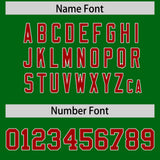 Custom Kelly Green Red Personalized Star Pattern Raglan Sleeves Authentic Football Jersey