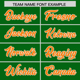 Custom Kelly Green Orange Personalized Star Pattern Raglan Sleeves Authentic Football Jersey