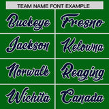 Custom Kelly Green Navy Personalized Star Pattern Raglan Sleeves Authentic Football Jersey