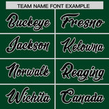 Custom Green Black Personalized Star Pattern Raglan Sleeves Authentic Football Jersey