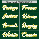 Custom Green Gold Personalized Star Pattern Raglan Sleeves Authentic Football Jersey