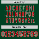 Custom Green Red Personalized Star Pattern Raglan Sleeves Authentic Football Jersey