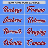 Custom Powder Blue Cardinal Personalized Star Pattern Raglan Sleeves Authentic Football Jersey