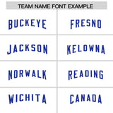 Custom White Royal Personalized Star Pattern Raglan Sleeves Authentic Football Jersey