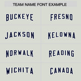 Custom Gray Navy Personalized Star Pattern Raglan Sleeves Authentic Football Jersey
