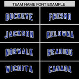 Custom Black Royal Personalized Star Pattern Raglan Sleeves Authentic Football Jersey