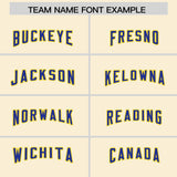 Custom Cream Royal Personalized Star Pattern Raglan Sleeves Authentic Football Jersey