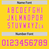 Custom Gold Pink Personalized Star Pattern Raglan Sleeves Authentic Football Jersey