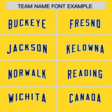 Custom Gold Navy Personalized Star Pattern Raglan Sleeves Authentic Football Jersey