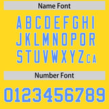 Custom Gold Powder Blue Personalized Star Pattern Raglan Sleeves Authentic Football Jersey