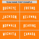 Custom Orange White Personalized Star Pattern Raglan Sleeves Authentic Football Jersey