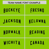 Custom Neon Green Gold Personalized Star Pattern Raglan Sleeves Authentic Football Jersey