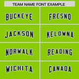 Custom Neon Green Navy Personalized Star Pattern Raglan Sleeves Authentic Football Jersey