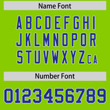 Custom Neon Green Royal Personalized Star Pattern Raglan Sleeves Authentic Football Jersey