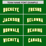 Custom Kelly Green Gold Personalized Star Pattern Raglan Sleeves Authentic Football Jersey