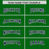 Custom Kelly Green Navy Personalized Star Pattern Raglan Sleeves Authentic Football Jersey