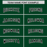 Custom Green Black Personalized Star Pattern Raglan Sleeves Authentic Football Jersey