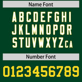 Custom Green Gold Personalized Star Pattern Raglan Sleeves Authentic Football Jersey