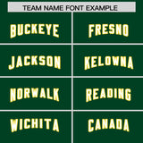Custom Green Gold Personalized Star Pattern Raglan Sleeves Authentic Football Jersey