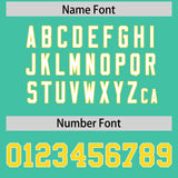 Custom Bright Green Gold Personalized Star Pattern Raglan Sleeves Authentic Football Jersey