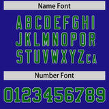 Custom Royal Kelly Green Personalized Star Pattern Raglan Sleeves Authentic Football Jersey