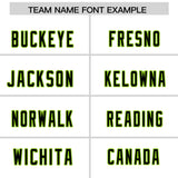 Custom White Neon Green Personalized Star Pattern Raglan Sleeves Authentic Football Jersey