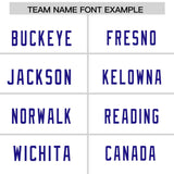 Custom White Royal Personalized Star Pattern Raglan Sleeves Authentic Football Jersey