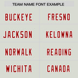 Custom Gray Red Personalized Star Pattern Raglan Sleeves Authentic Football Jersey
