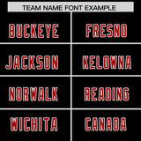 Custom Black Red Personalized Star Pattern Raglan Sleeves Authentic Football Jersey